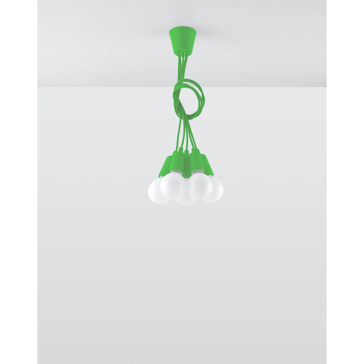 Lampa wisząca DIEGO 5 zielony