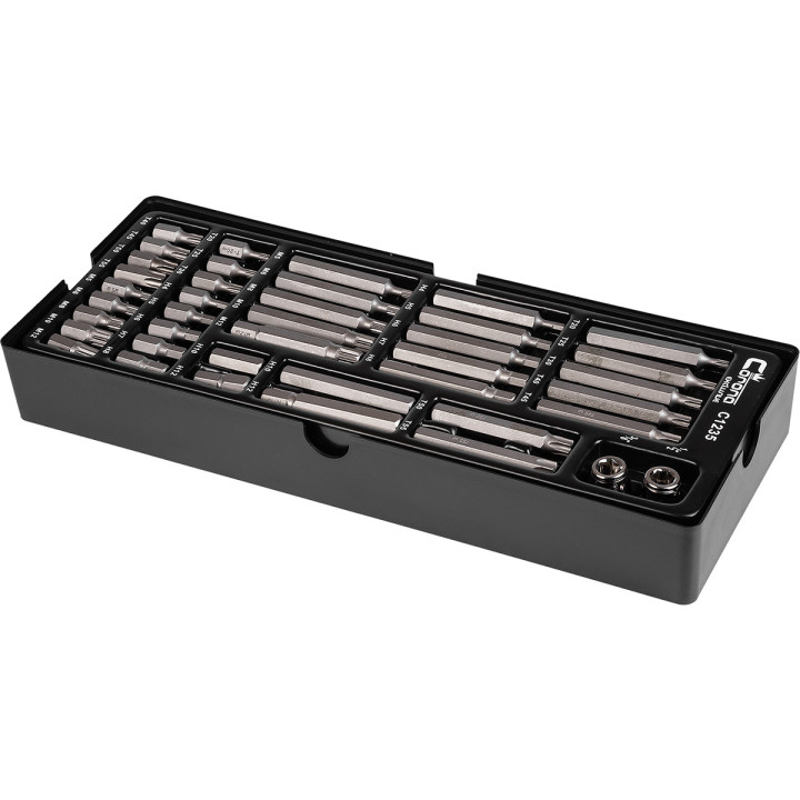 WKŁAD - ZESTAW BITÓW IMBUS,TORX I SPLINE 40 ELEM. + TACKA C1101
