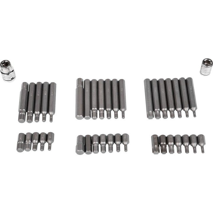 WKŁAD - ZESTAW BITÓW IMBUS,TORX I SPLINE 40 ELEM. + TACKA C1101