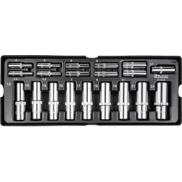 WKŁAD - NASADKI DŁUGIE 1/4', 1/2' 4-24 MM 20 ELEM. (TACKA C1101 W ZESTAWIE)