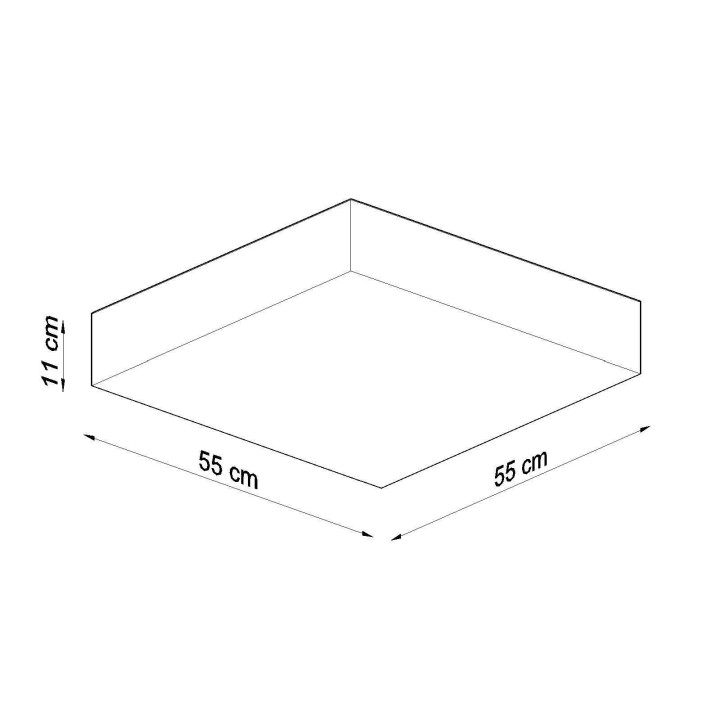Plafon HORUS 55 czarny
