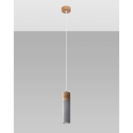 Lampa wisząca ZANE 1 szara