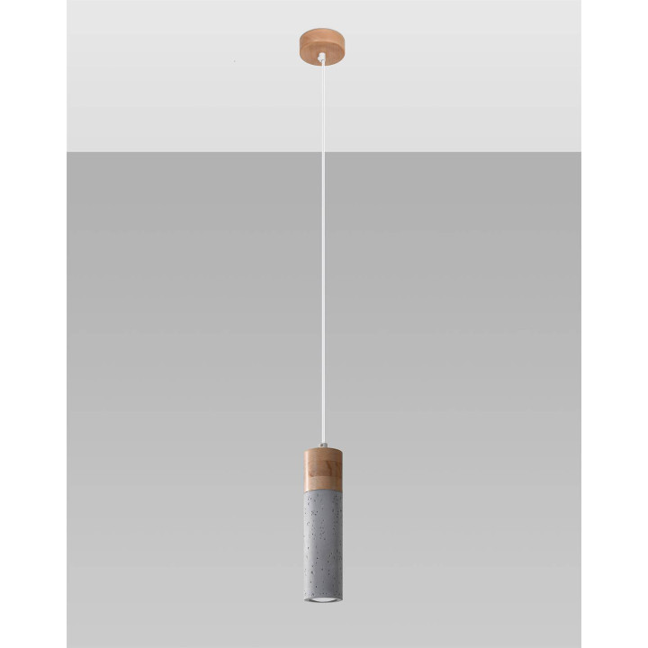 Lampa wisząca ZANE 1 szara