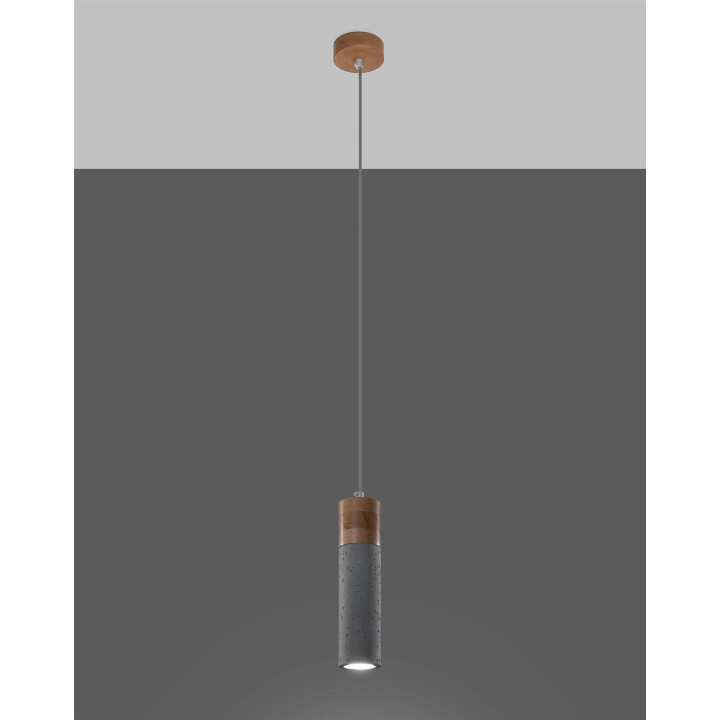 Lampa wisząca ZANE 1 szara
