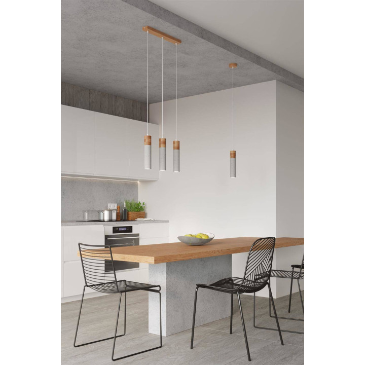 Lampa wisząca ZANE 1 szara