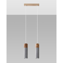 Lampa wisząca ZANE 2 szara