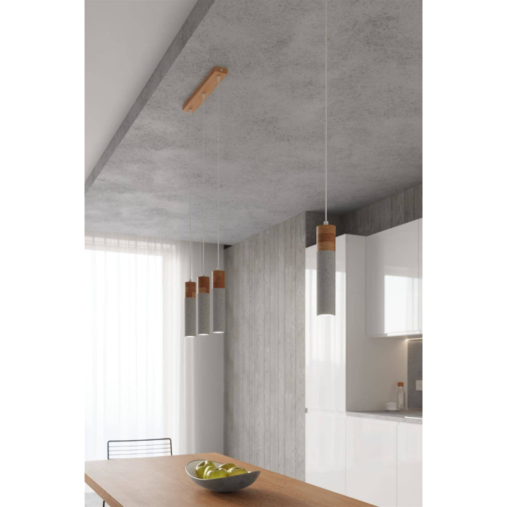 Lampa wisząca ZANE 2 szara