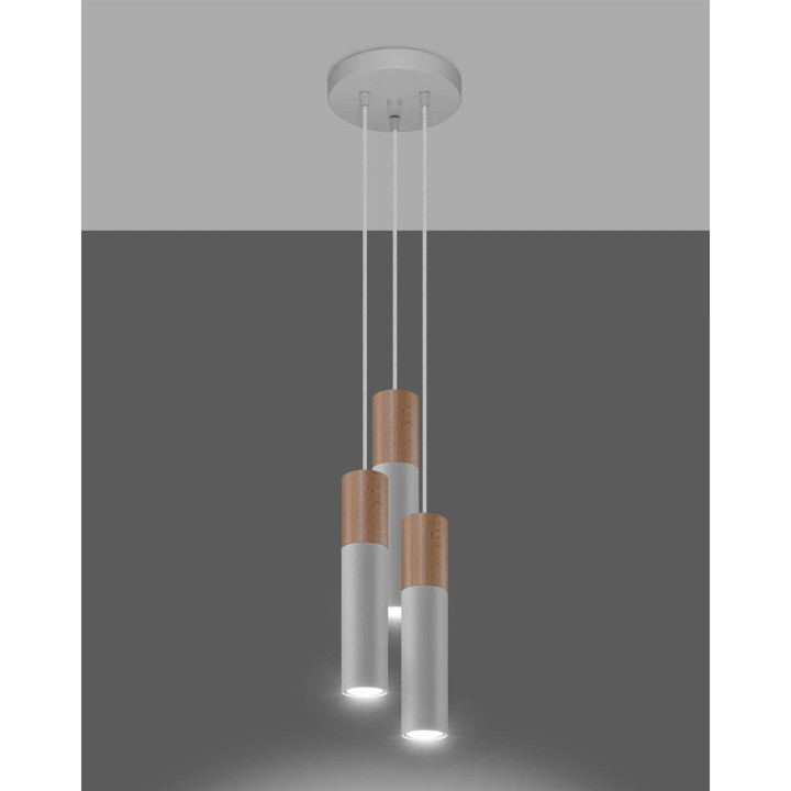 Lampa wisząca PABLO 3P biała