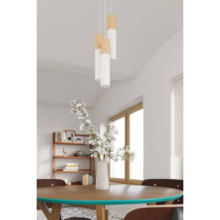Lampa wisząca PABLO 3P biała