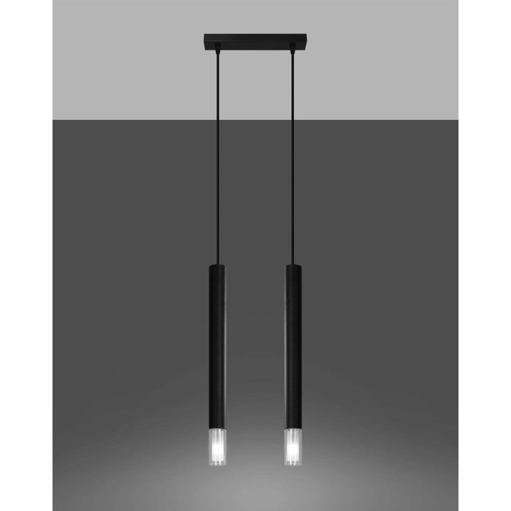 Lampa wisząca WEZYR 2 czarna