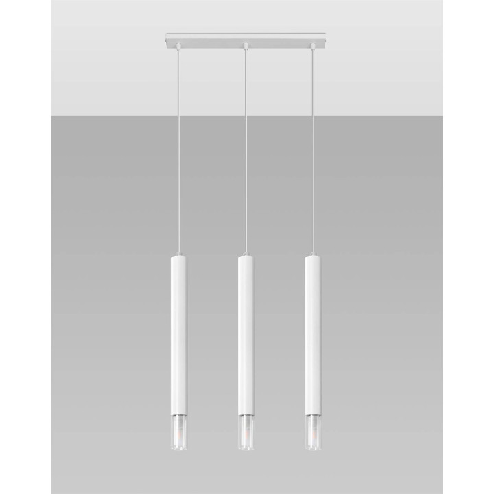 Lampa wisząca WEZYR 3 biała