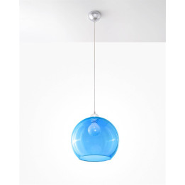 Lampa wisząca BALL błękitna
