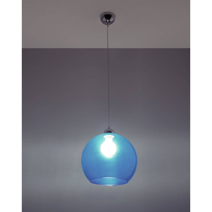 Lampa wisząca BALL błękitna