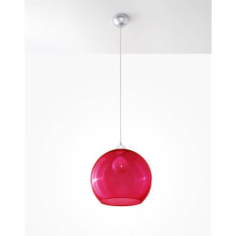 Lampa wisząca BALL czerwona