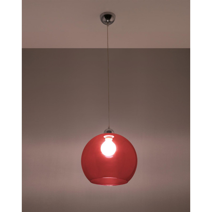 Lampa wisząca BALL czerwona