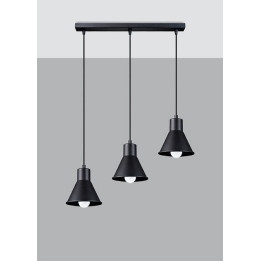 Lampa wisząca TALEJA 3 czarna [E27]