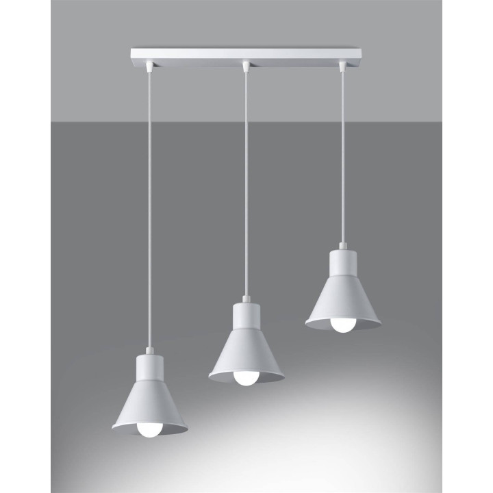 Lampa wisząca TALEJA 3 biała [E27]