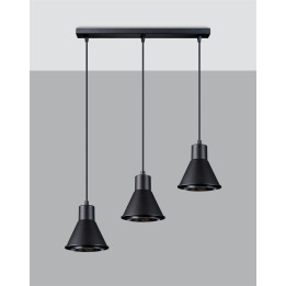 Lampa wisząca TAZILA 3 czarna [ES111]
