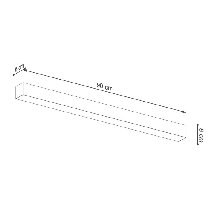 Kinkiet PINNE 90 czarny 3000K