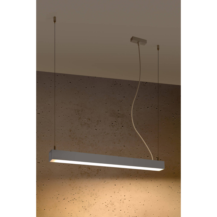 Lampa wisząca PINNE 67 szara 3000K
