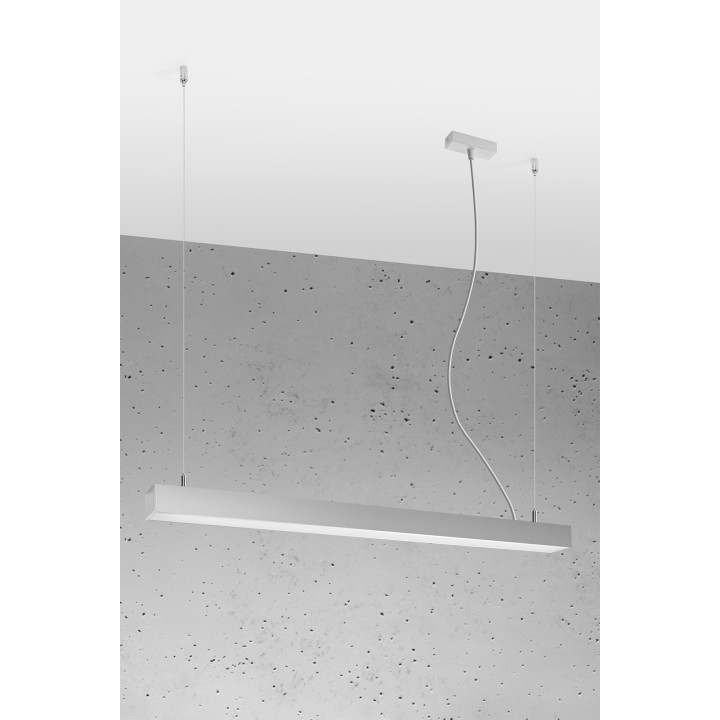 Lampa wisząca PINNE 90 szara 4000K