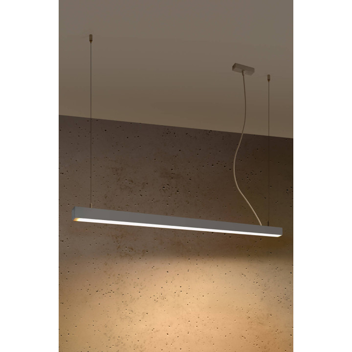 Lampa wisząca PINNE 117 szara 3000K