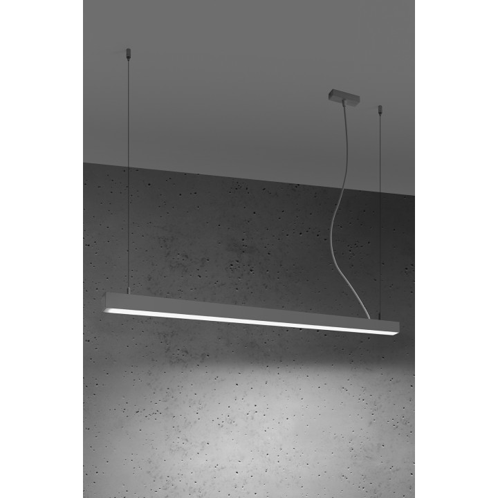 Lampa wisząca PINNE 117 szara 4000K