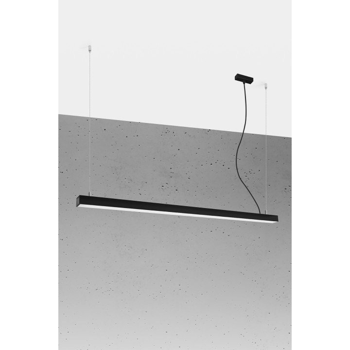 Lampa wisząca PINNE 150 czarna 3000K
