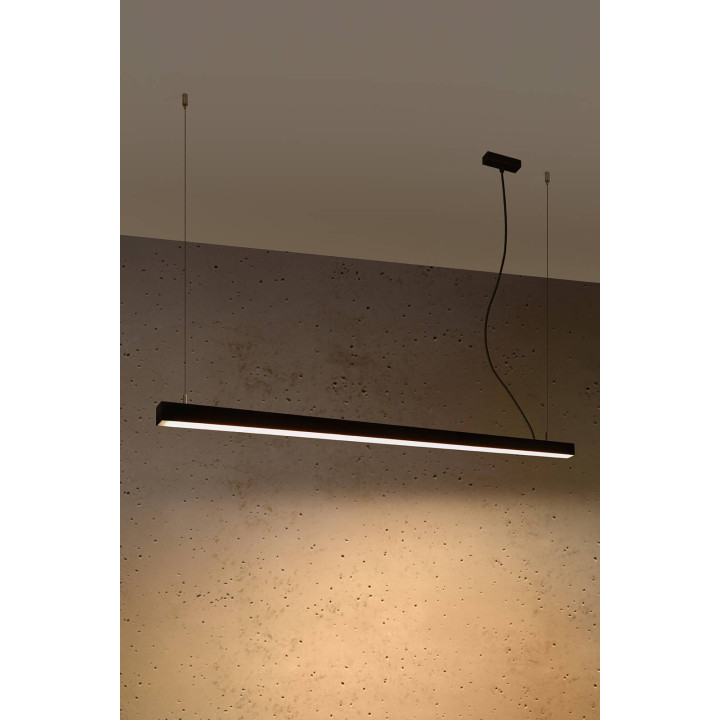 Lampa wisząca PINNE 150 czarna 3000K