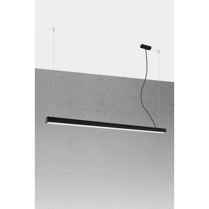 Lampa wisząca PINNE 150 czarna 4000K