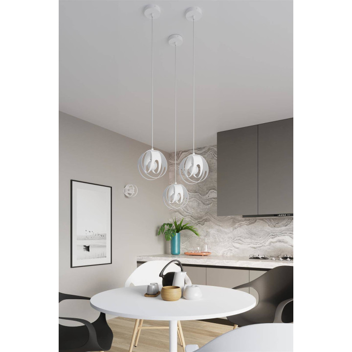 Lampa wisząca TULOS 1 biała