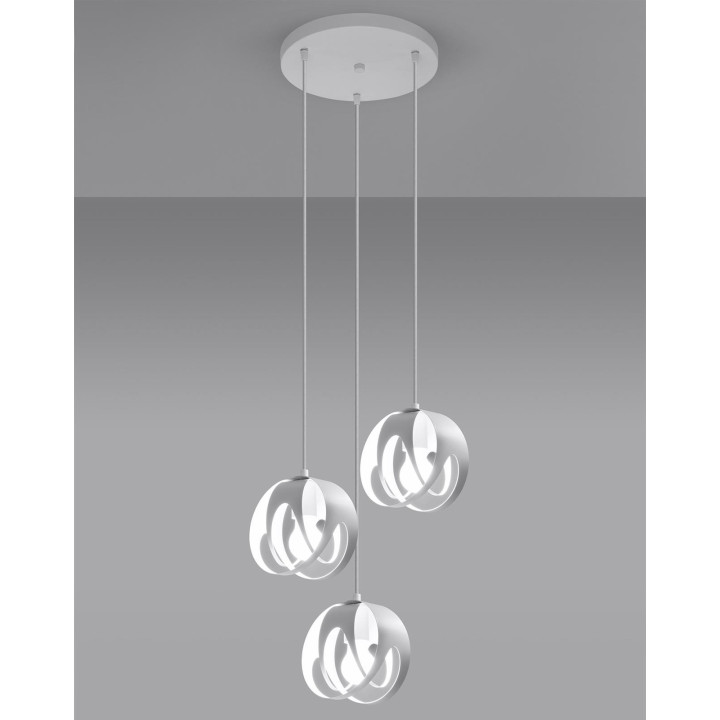 Lampa wisząca TULOS 3P biała