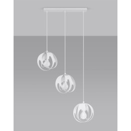 Lampa wisząca TULOS 3L biała