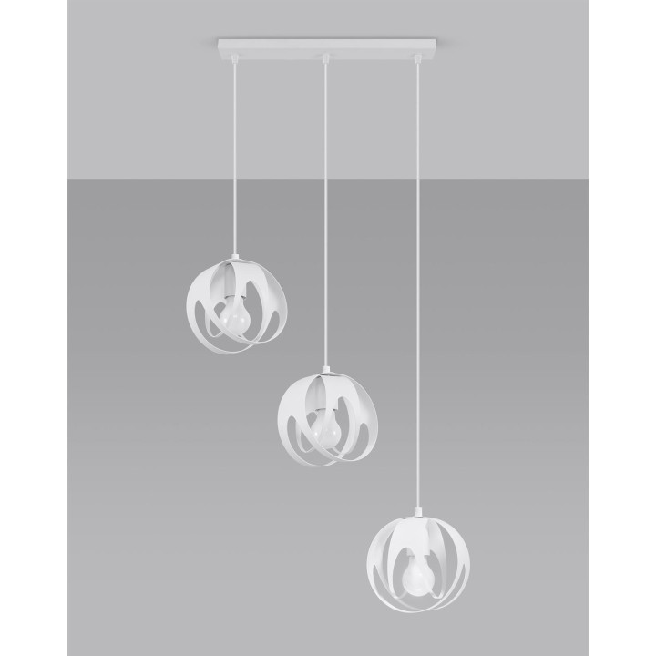 Lampa wisząca TULOS 3L biała
