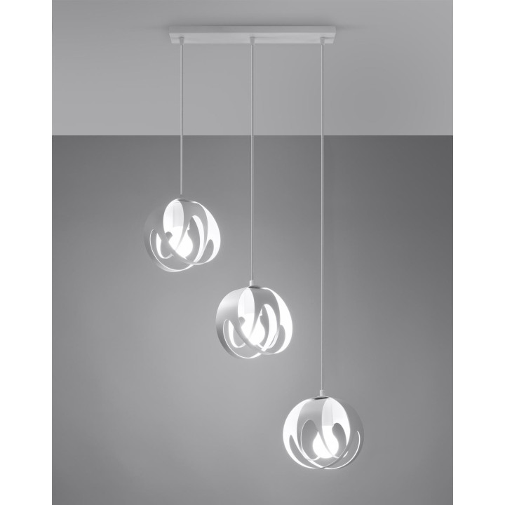 Lampa wisząca TULOS 3L biała