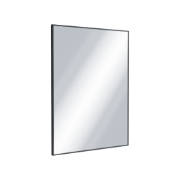 Kuadro lustro łazienkowe 80x60 cm prostokątne, czarny mat