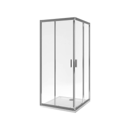 Seria 201 kabina kwadratowa 80x80 cm drzwi przesuwne, powłoka Clean Control, chrom