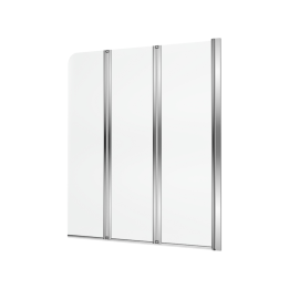 Fliper parawan nawannowy 120x140 cm 3-częściowy prawy, powłoka Clean Control, chrom