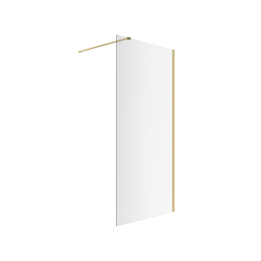 Vidoq walk-in ścianka prysznicowa prosta 120x200 cm, powłoka Clean Control, złoty połysk