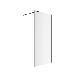 Vidoq walk-in ścianka prysznicowa prosta 90x200 cm, powłoka Clean Control, czarny mat