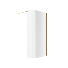 Vidoq walk-in ścianka prysznicowa gięta 83x200 cm, powłoka Clean Control, złoty połysk