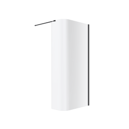 Vidoq walk-in ścianka prysznicowa gięta 83x200 cm, powłoka Clean Control, czarny mat