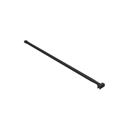 Vidoq wspornik kabiny walk-in 120 cm do docięcia, czarny mat