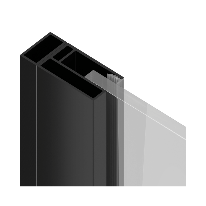 Ortigo profil poszerzający kabiny, 10mm, czarny mat