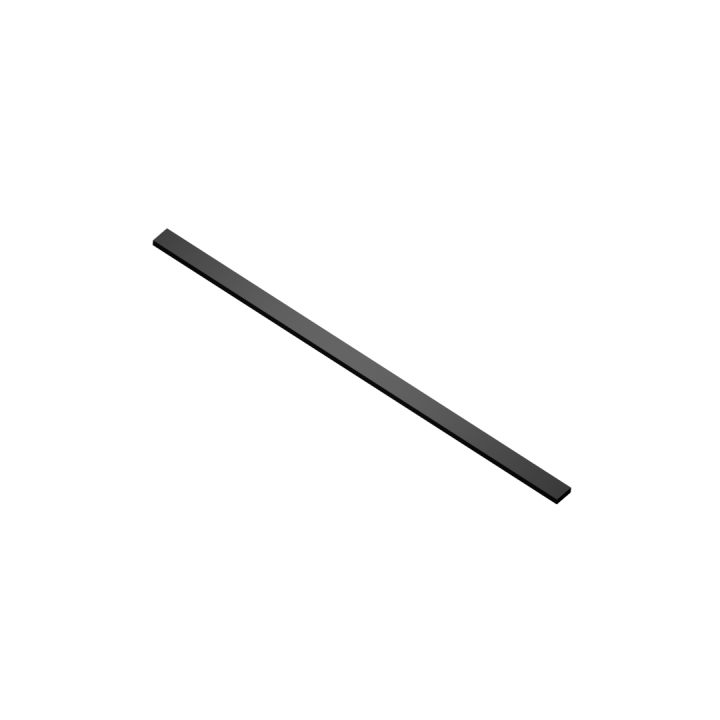 Ortigo wspornik kabiny 120 cm do docięcia, czarny mat