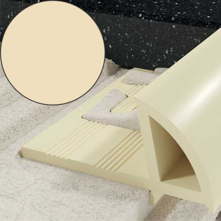 Profil EN krawędziowy 10 mm długość 250 cm, PVC, beż