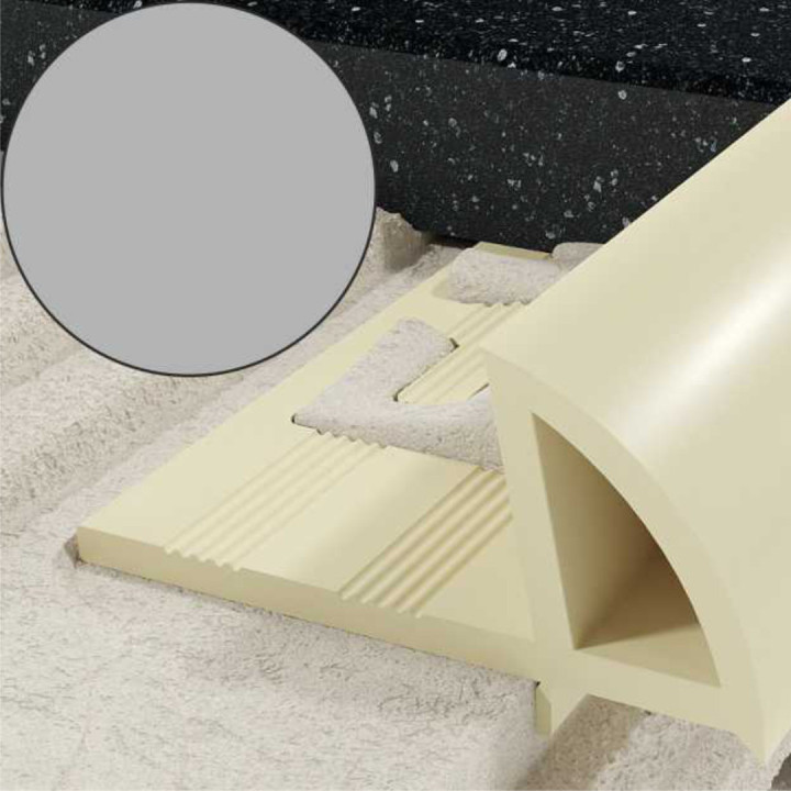 Profil EN krawędziowy 10 mm długość 250 cm, PVC, szary