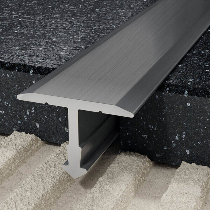 Profil T fugowy 14 mm, długość 250 cm aluminiowy, anodowany srebrny szczotkowany