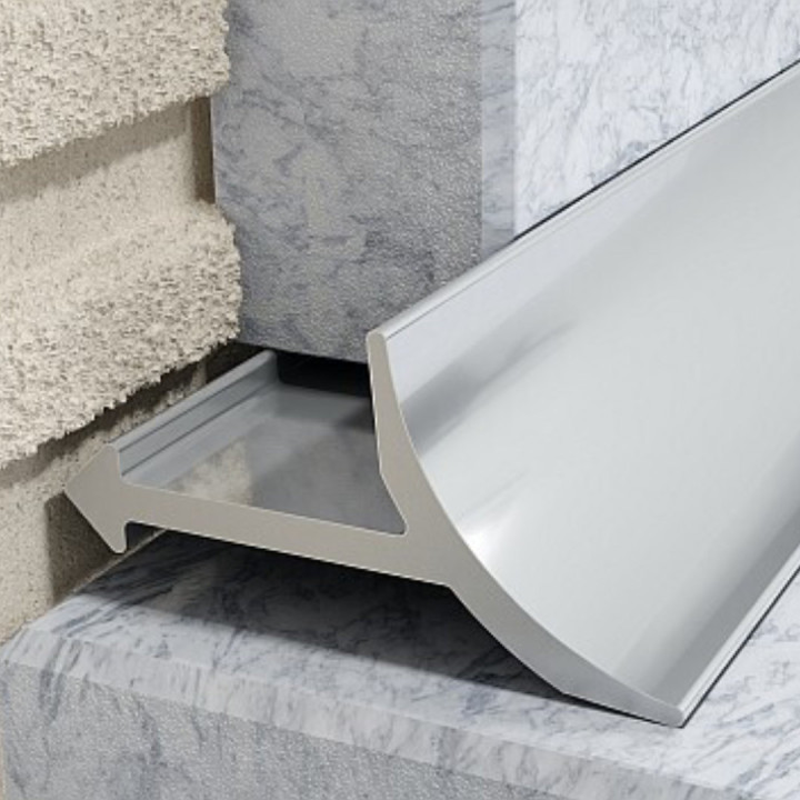 Profil W wewnętrzny 10 mm długość 250 cm aluminiowy, anodowany srebrny