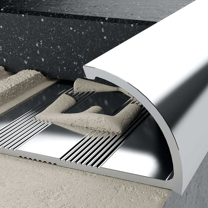 Profil C krawędziowy 12 mm długość 250 cm, aluminiowy, elektropoler srebrny